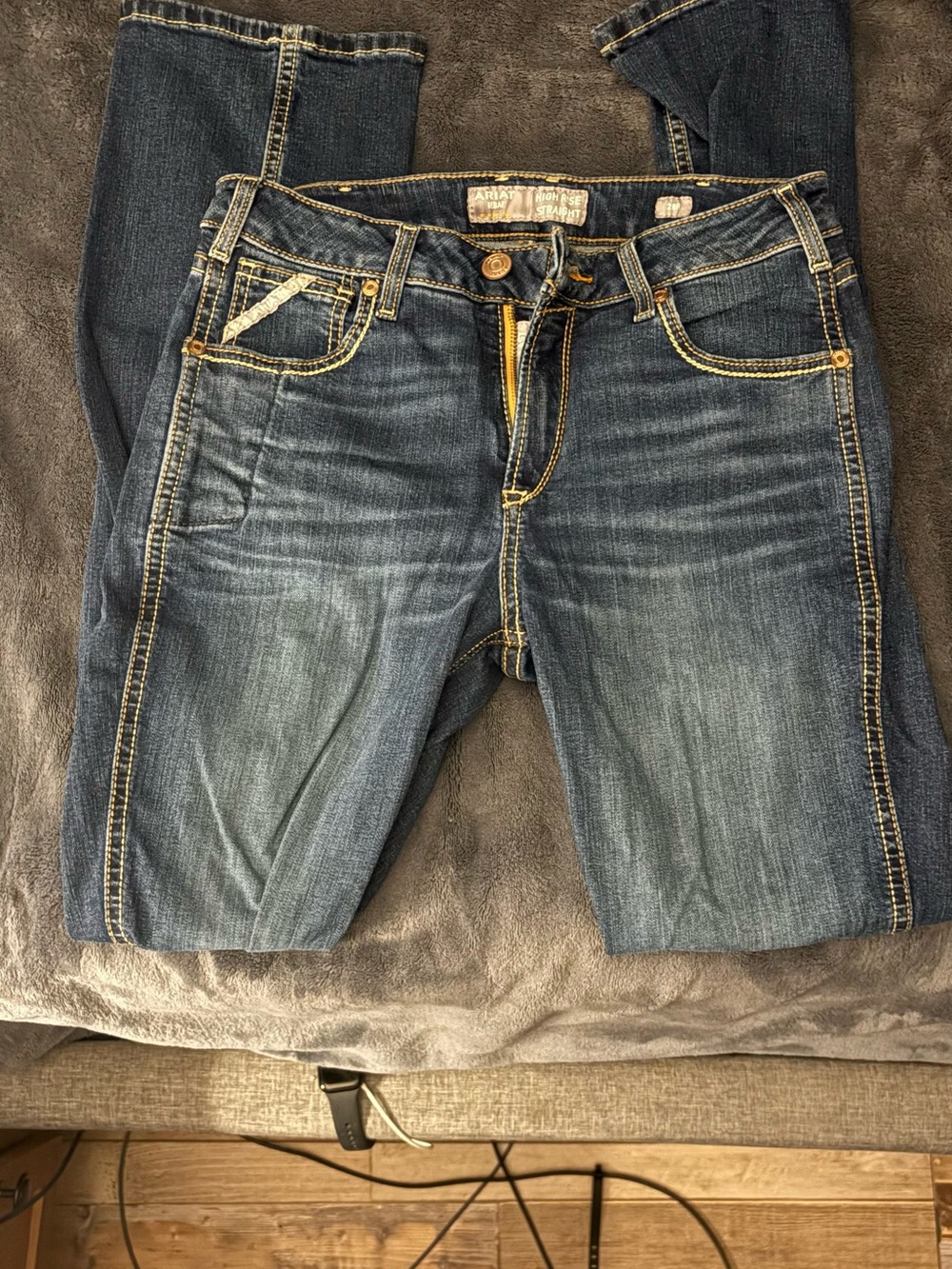 Ariat Women's Dark Blue Slim Jeans with Contrast Stitching
